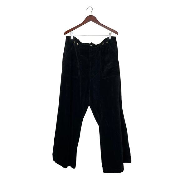 Anthropologie Pilcro The Kit Trouser Corduroy Pant Sailor 26W Plus New NWT Black - Picture 1 of 10